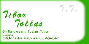 tibor tollas business card